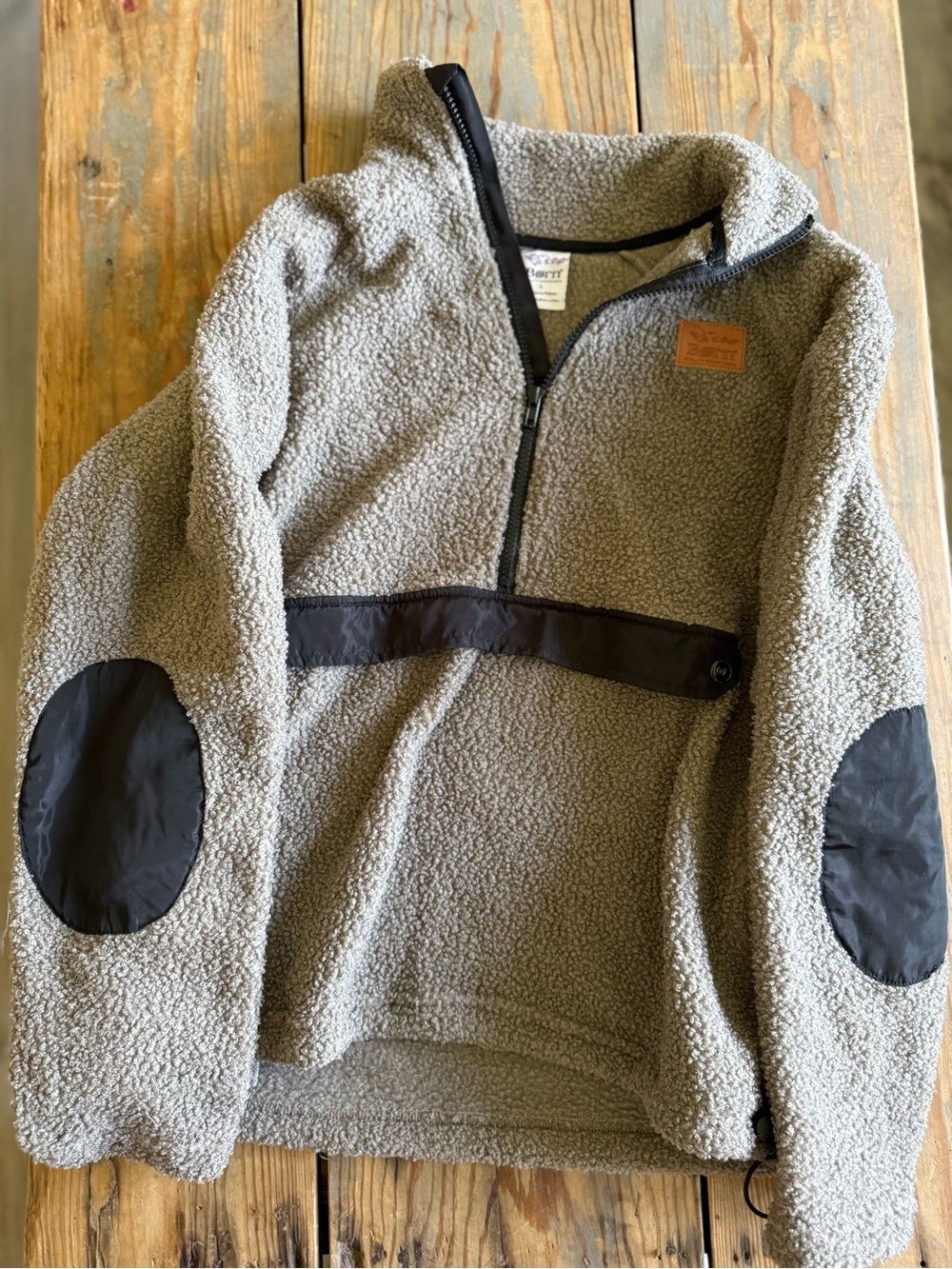 Cozy Women’s Sherpa Pullover Jacket - Gray